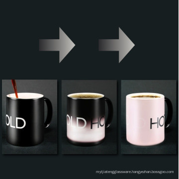 temperature heat sensitive color changing coffee mug